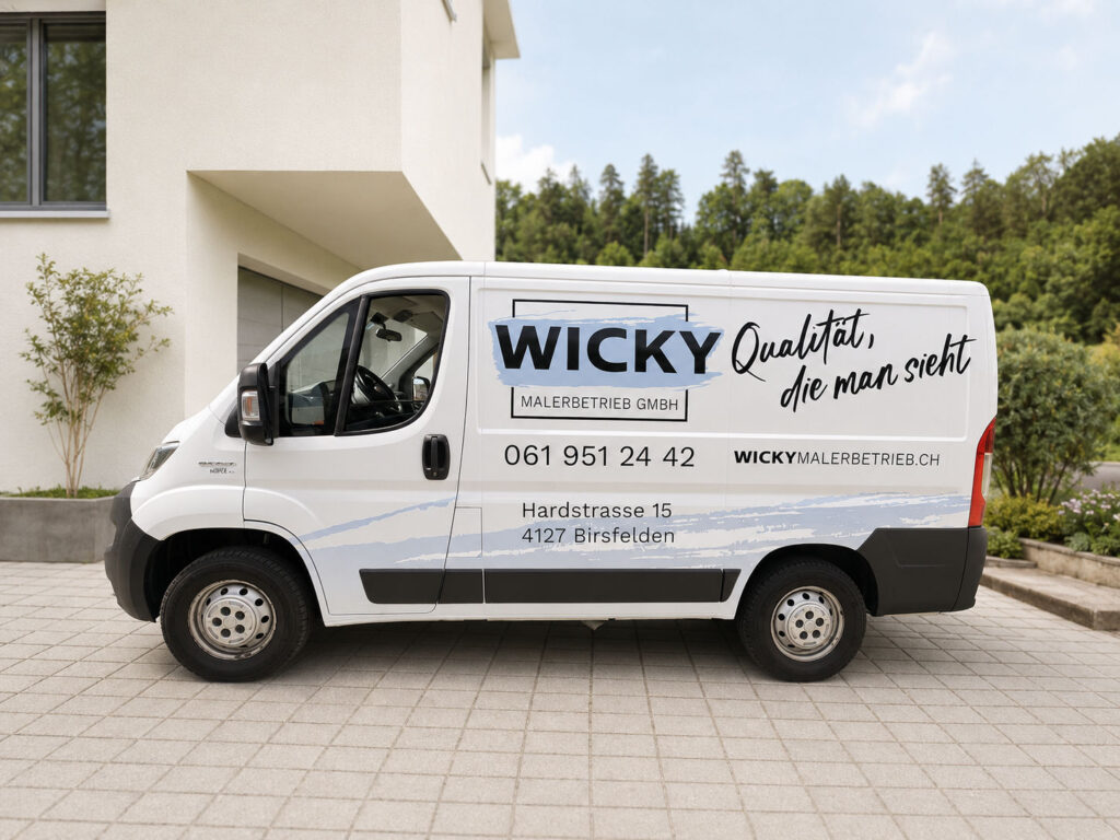 Firmenwagen der Wicky Malerbetrieb GmbH aus Birsfelden